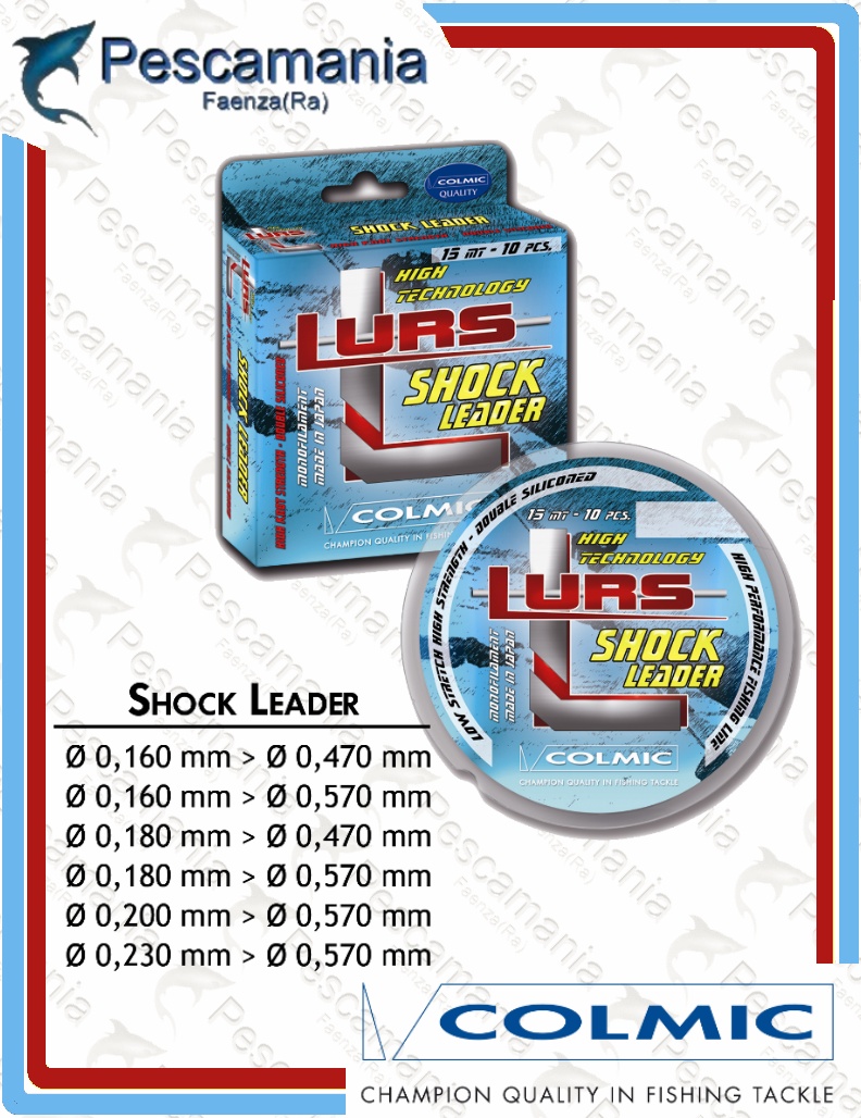 Monofil colmic Lurs shock leader final bevel Surf Casting Beach