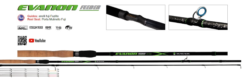 Maver ROD EVANON FEEDER 13'FT 120G 3SEC. 4 tips - Pescamania