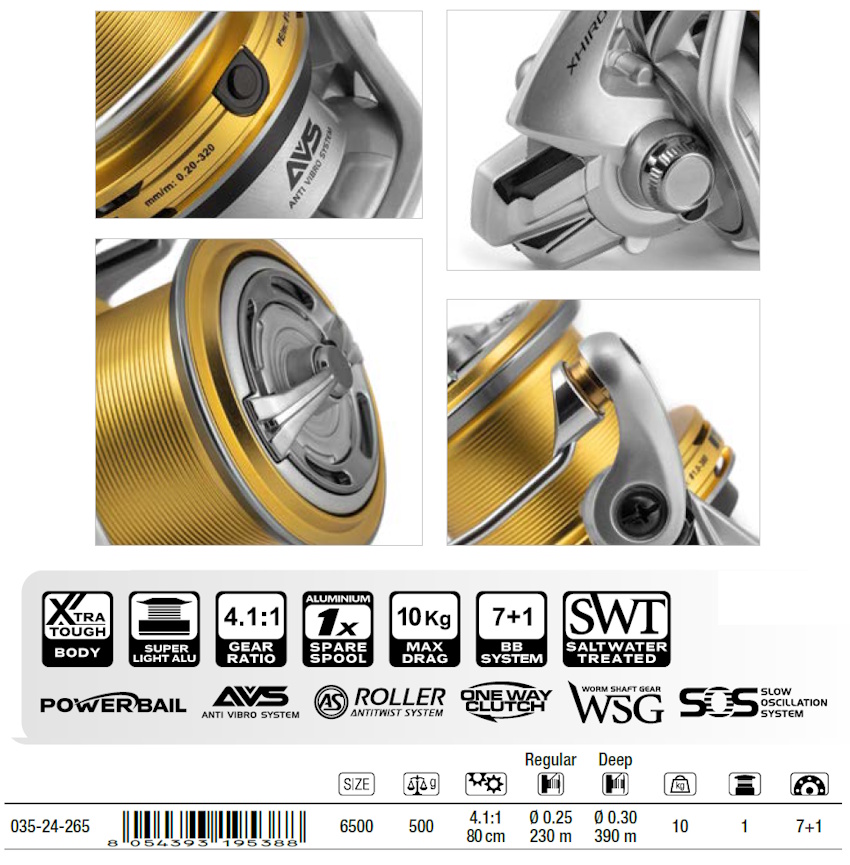 Surfcasting reel TRABUCCO XHIRON XSD 6500 - Pescamania
